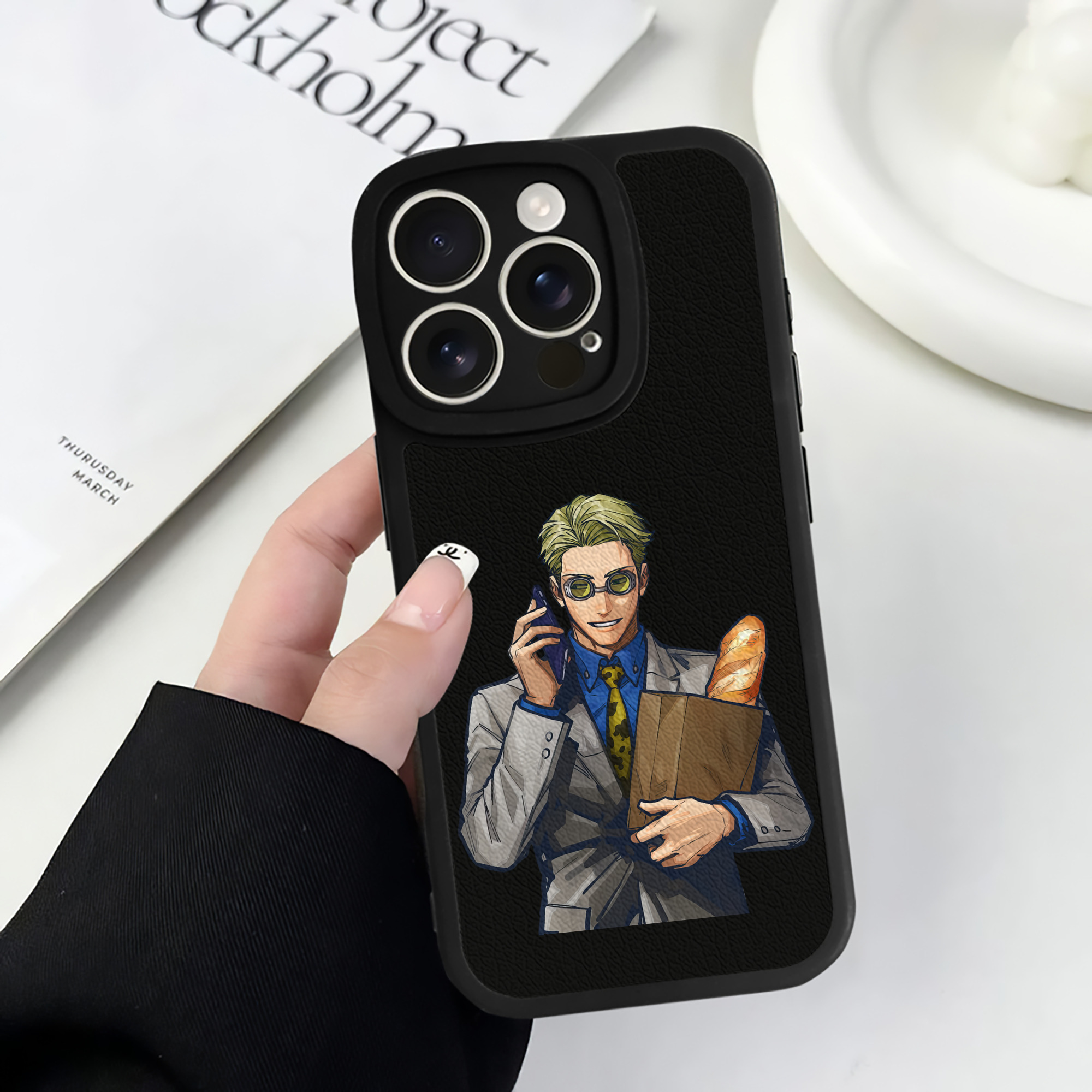 （画像用） 呪術廻戦 Jujutsu Kaisen 【iPhone 16シリーズ対応】シリコンスマホケース（レザー調） 材質：シリコン